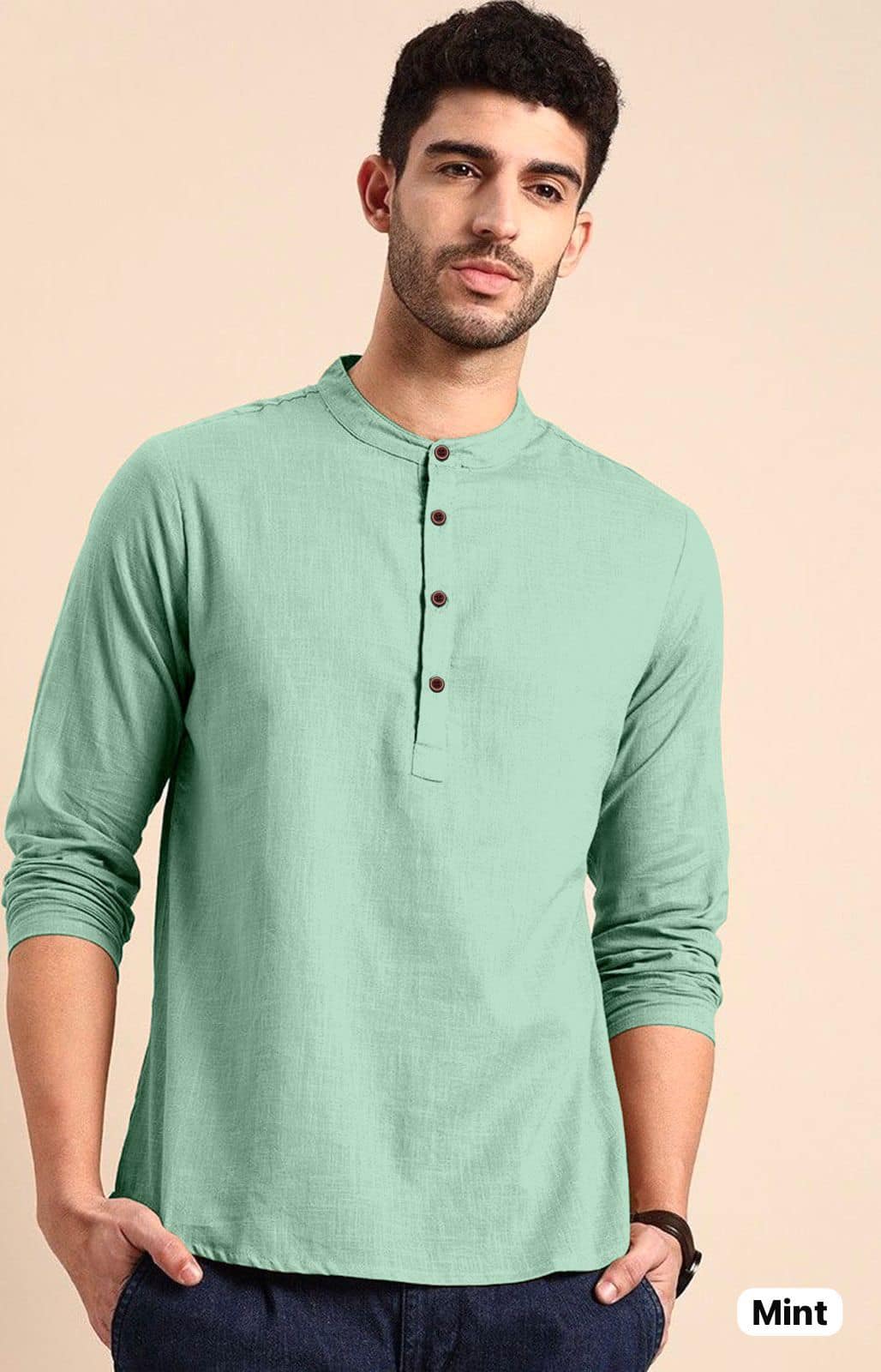 Short Casual Khadi Linen Kurta