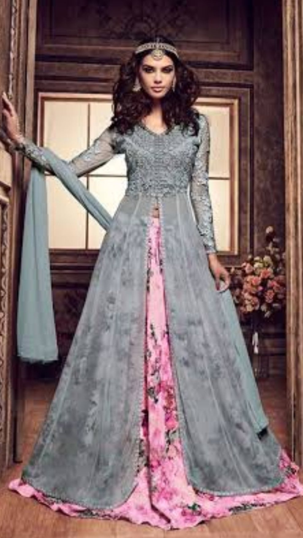Anarkali skirt with long top