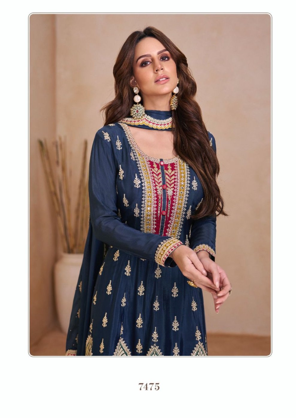 Deep blue color Party Sharara Suit