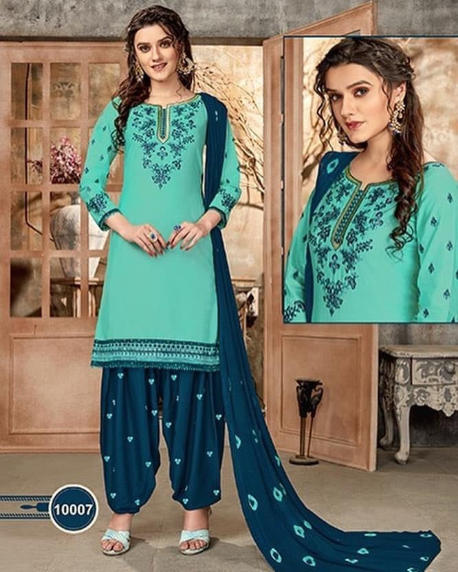 Glaze cotton casual salwar suit