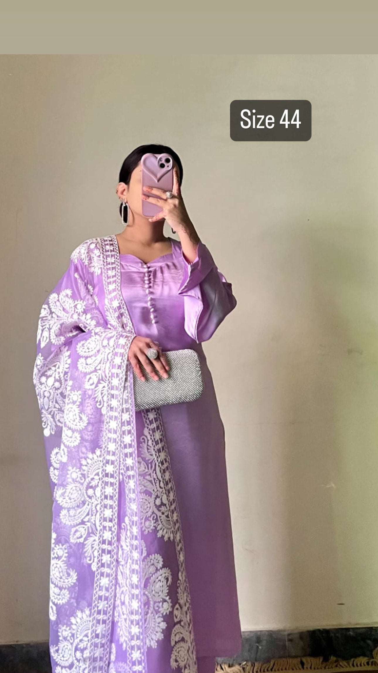 Lavender Silk Party Salwar Suit