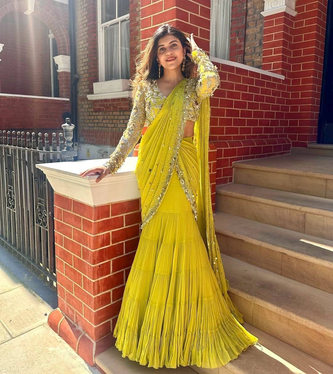 Anarkali lehenga dress