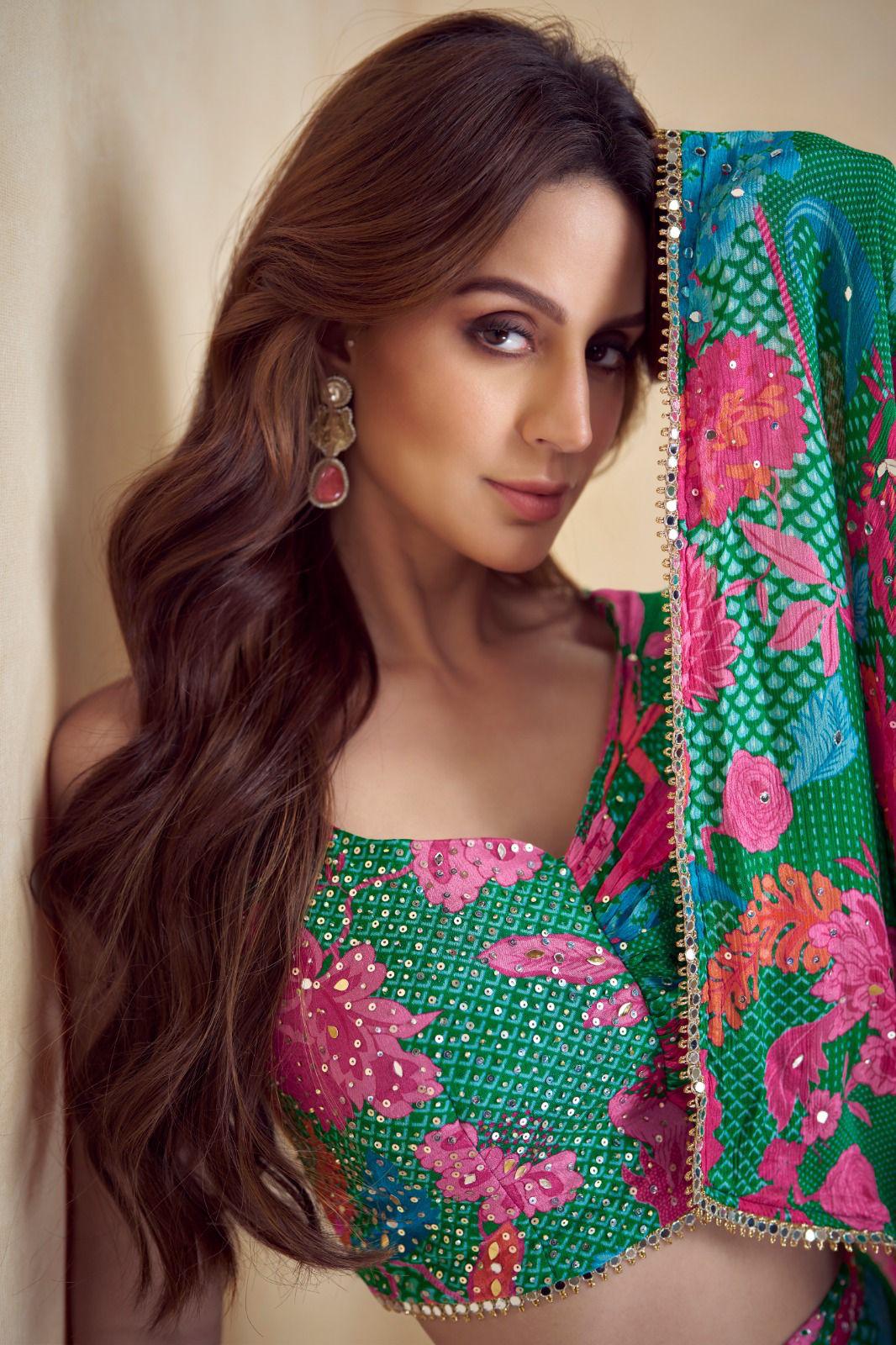 Green Indowestern 2 pc Set