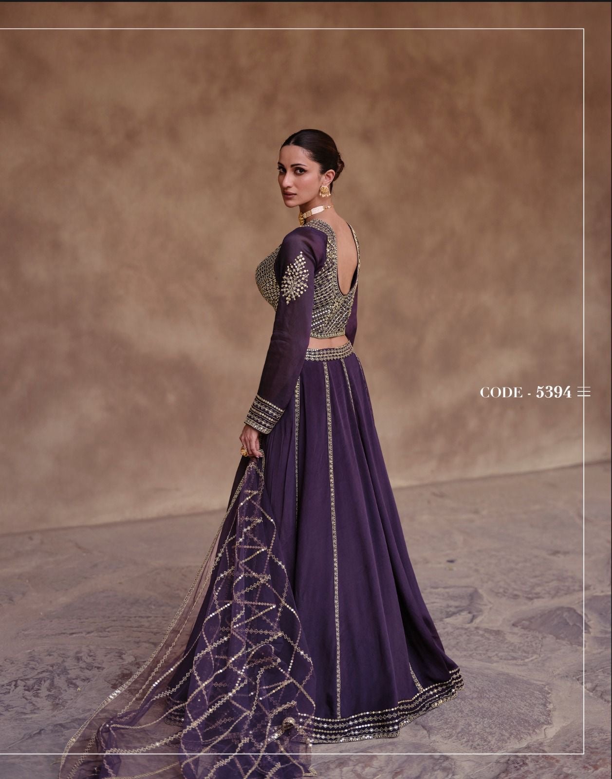 Party wear designer's purple lehenga