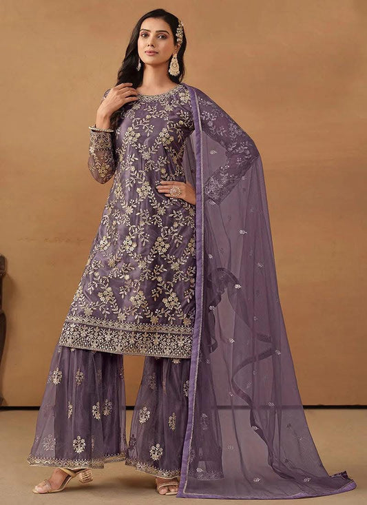 Purple Sharara Suit